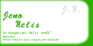 jeno melis business card